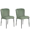 Set of 2 Dining Chairs ADA Dark Green
