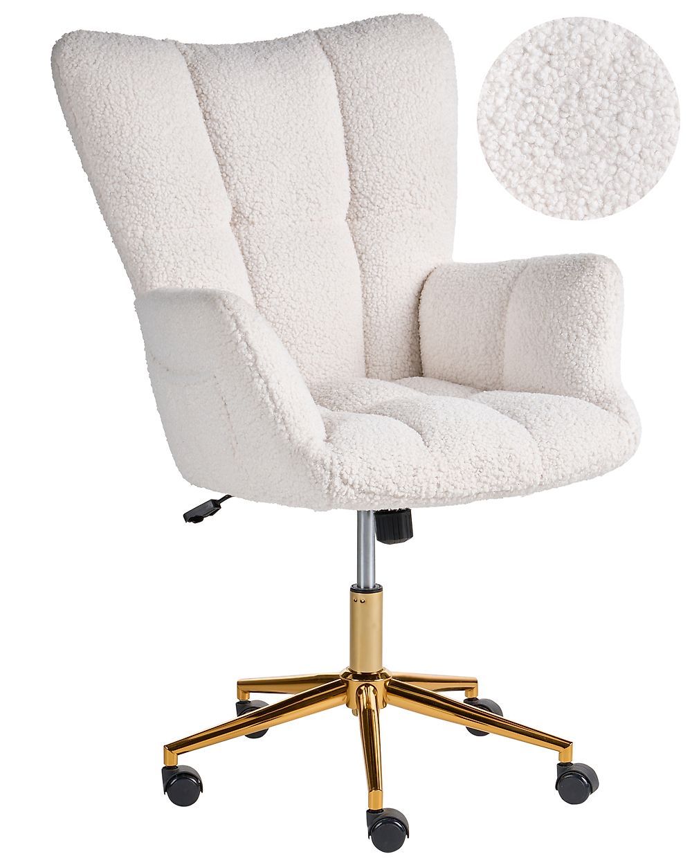 Kontorstol OULU Bouclé Hvit
