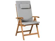 Garden Dining Set 6 Seater JAVA PREMIUM Acacia Wood Light Grey_995263