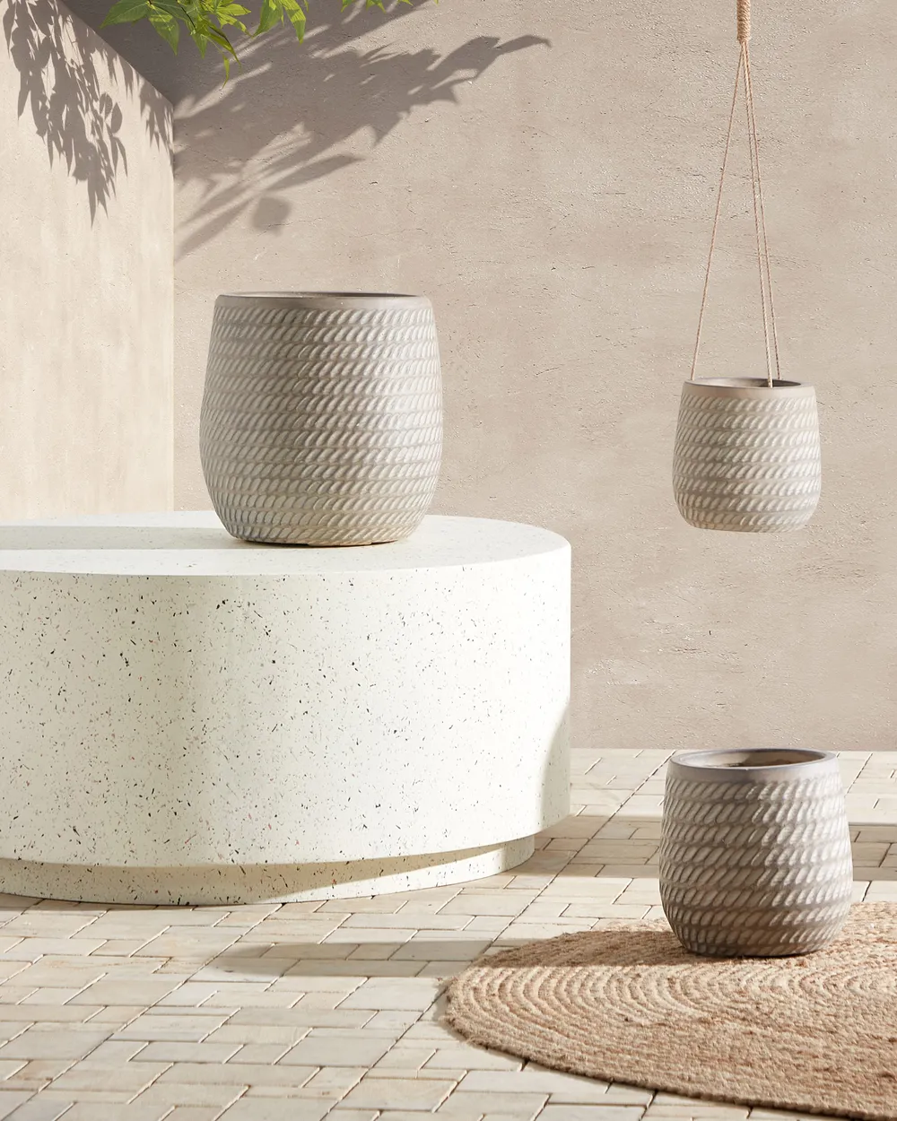 Plant Pot LIVADIA 27 cm Taupe