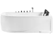 Corner Hot Tub with LED CALAMA 1800 x 1200 mm White Left Hand_919455