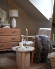 Fåtölj LEKNES Fuskpäls Ljusbeige_1168758