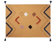 Pläd SHIMLA Bomull 130 x 180 cm Orange_829231