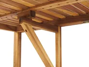 Balcony Table UDINE 70 cm 69 cm Acacia Wood Brown_810154