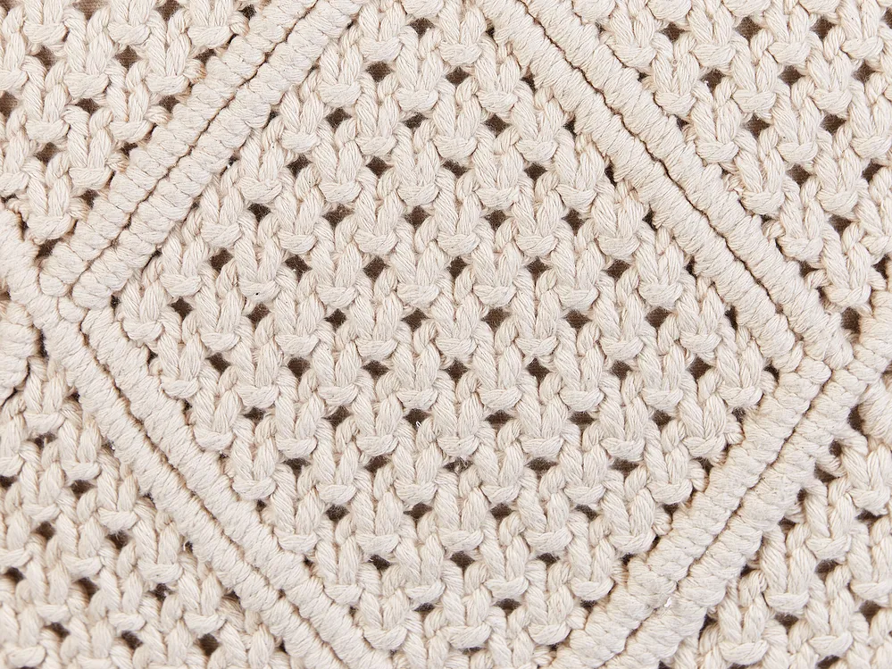 Set med 2 prydnadskuddar BESHAM 45 x 45 cm Bomull Ljusbeige Geometriskt tryck_904594