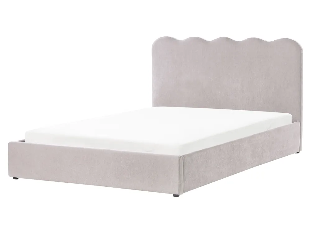 Ottoman Bed NANTERRE Chenille Taupe 160 x 200 cm (EU King Size)_1019583