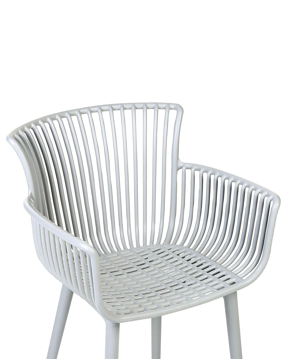 Set of 4 Garden Chairs PESARO Light Grey_862695
