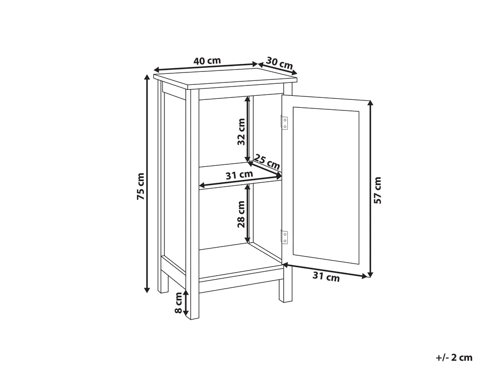 Bathroom Cabinet ALAMOS 40 cm White_959324