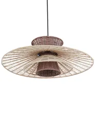 Pendant Lamp KABOMPO Rattan Brown_915494