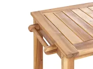 Garden Dining Set with Trolley 6 Seater SASSARI II Certified Acacia Wood Light Brown_923810