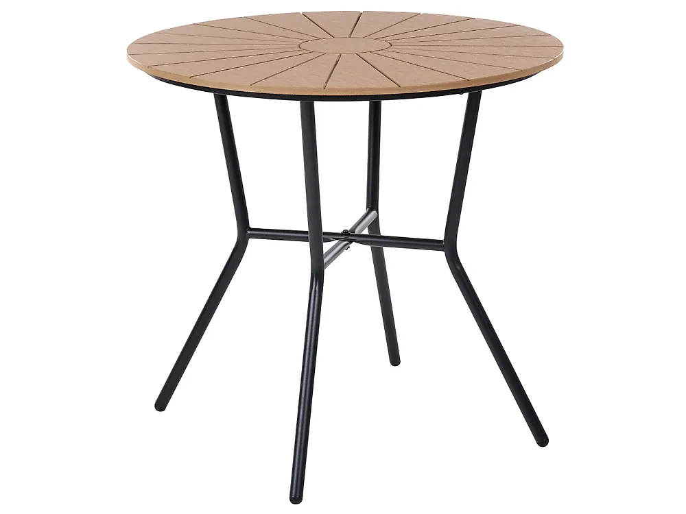 Spisebord til hagen LINOSA 80 cm 80 cm Metall Svart