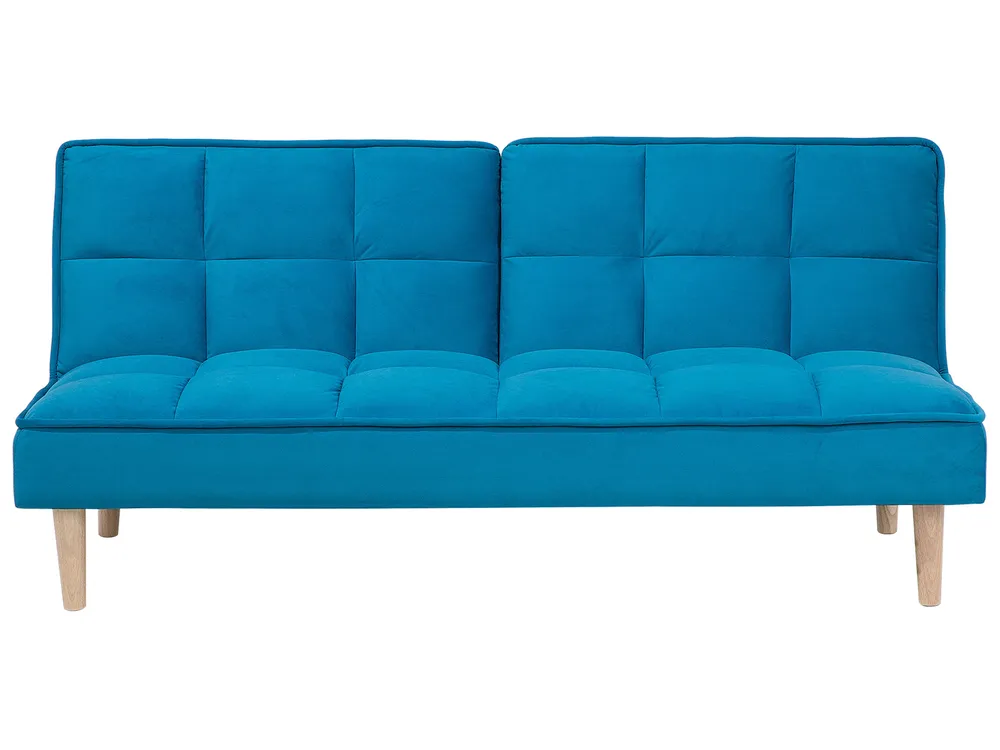 Sofa Bed 3 Seater SILJAN Fabric Sea Blue_702025