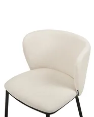 Set of 2 Dining Chairs MINA Fabric Off-White_1030337