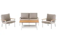 Trädgårdssoffgrupp med bord 4-sits ORERO Taupe_1027762