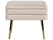 Upholstered Storage Bench ODESSA Velvet Beige_891351