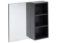 Bathroom Wall Mounted Mirror Cabinet JOINVILLE 60 cm Black_978169