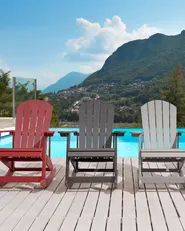 Garden Rocking Chair ADIRONDACK Dark Grey_872999