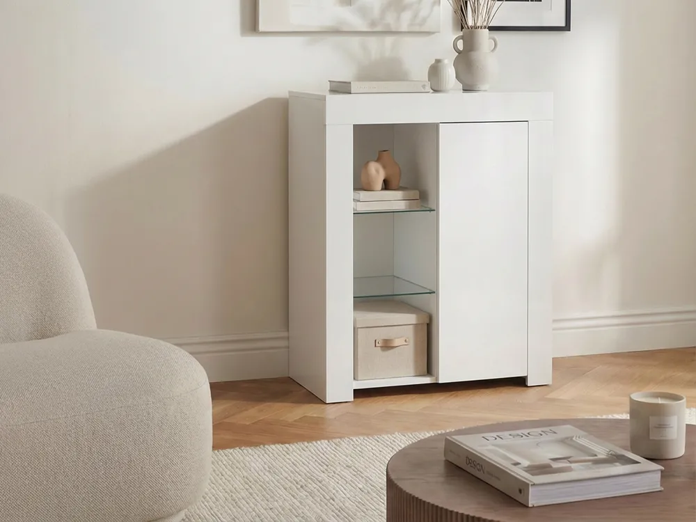 Sideboard with LED KAMLOOPS White