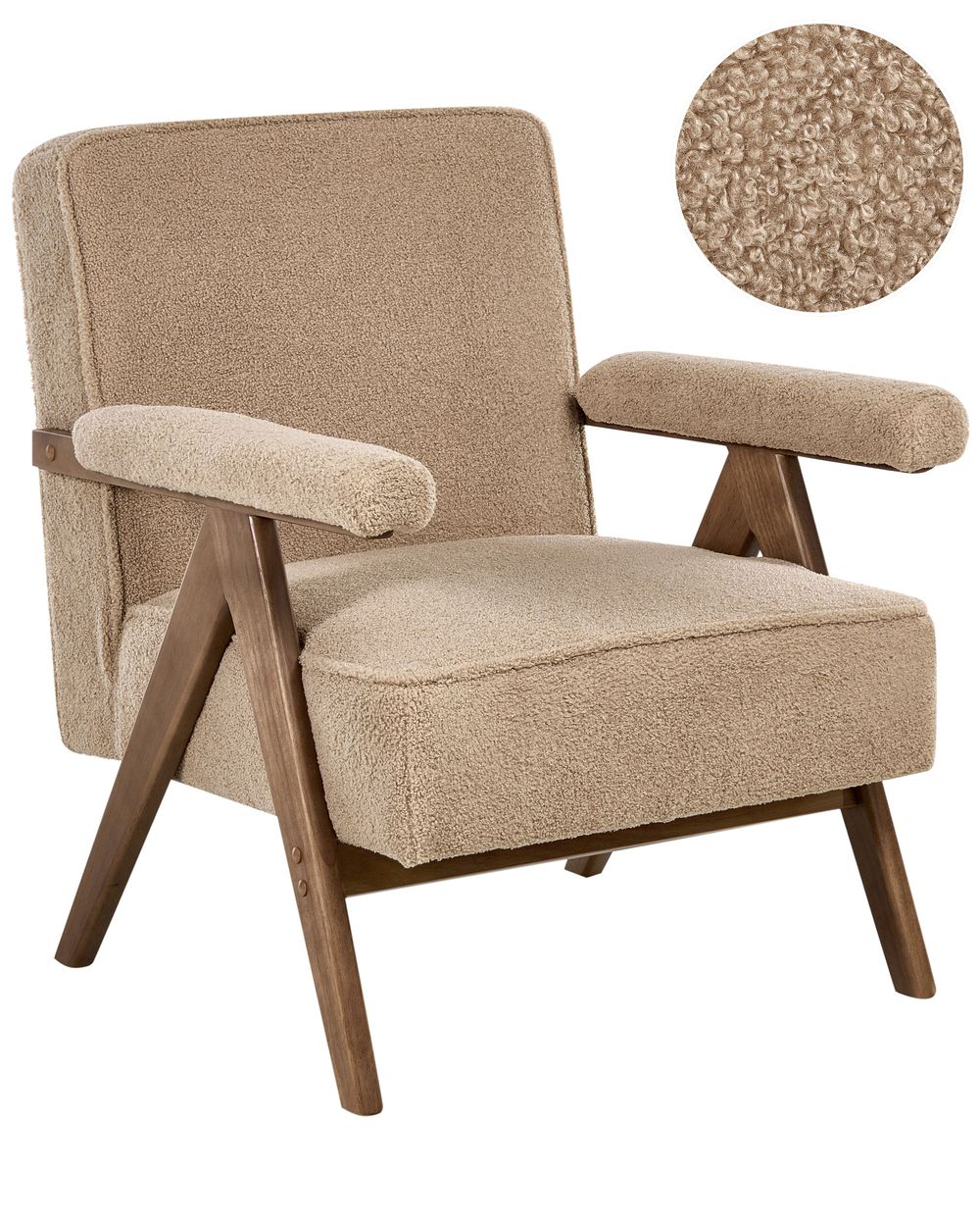 Lenestol EVJE Bouclé Sandbeige