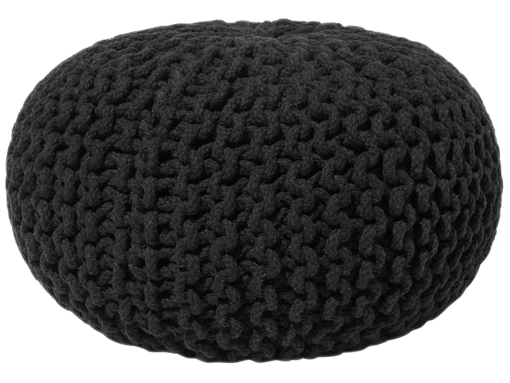 Pouffe CONRAD Cotton Black