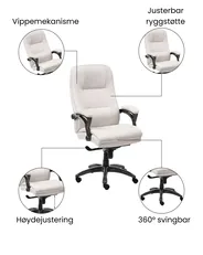 Arbeidsstol MAGNUS Lin Lys beige_1063031