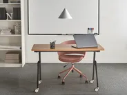 Foldable Office Desk BENDI 120 cm 60 cm Brown_1030687
