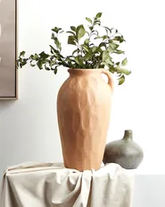 Decorative Vase TAIPING 46 cm Ceramic Dark Beige_893620