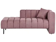 Right-Hand Chaise Longue LANNILS Fabric Pink_942011