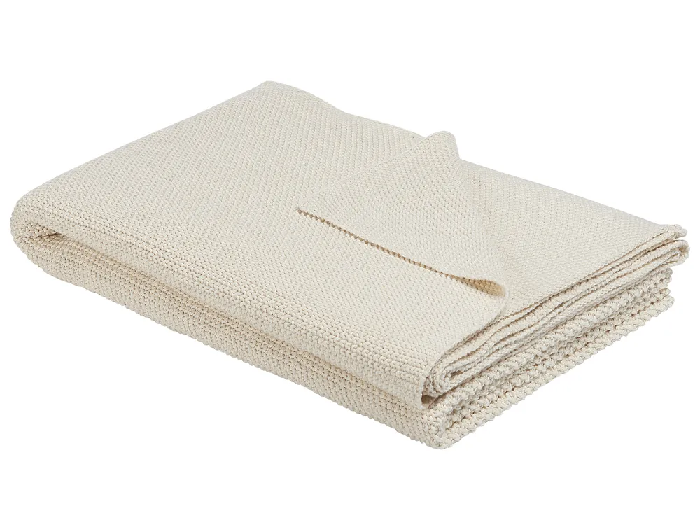 Blanket ASAKA Cotton 130 x 180 cm Beige