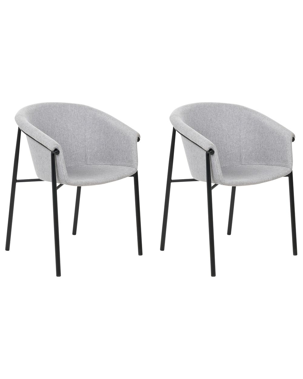 Set of 2 Dining Chairs AMES Light Grey
