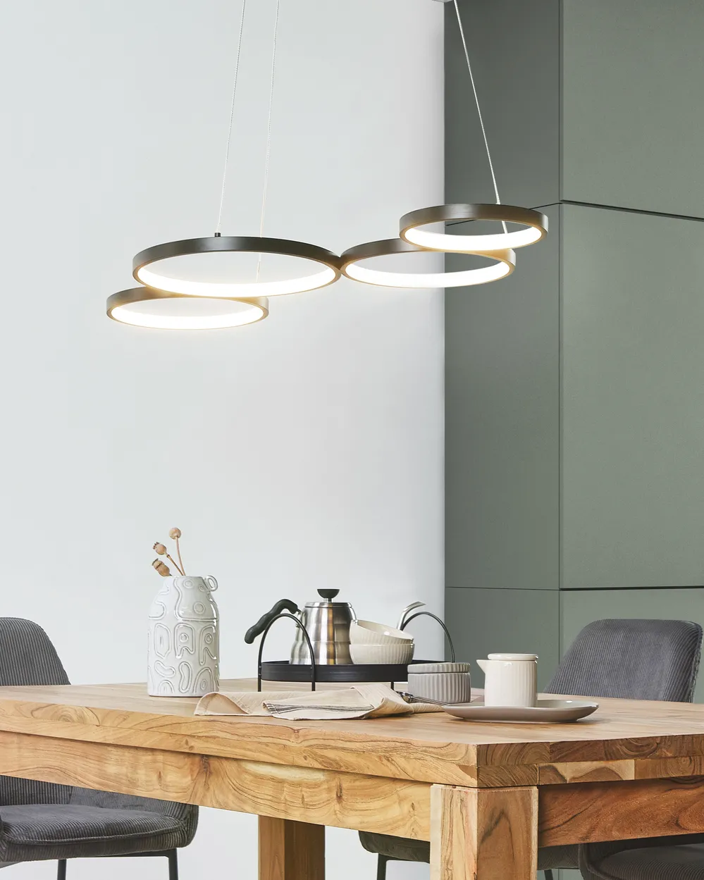 LED Pendant Lamp PIBOR Metal Black