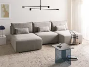 Modular U-Shape Sofa NERBO Fabric Grey_1035253