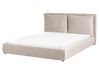 Bed Velvet BAJONNA 160 x 200 cm (EU King Size) Taupe