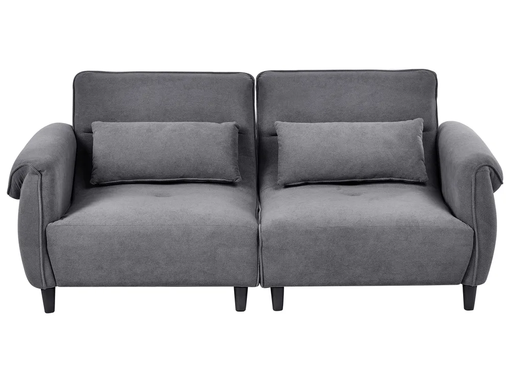 Sofa 3 Seater WETLAN Fabric Dark Grey