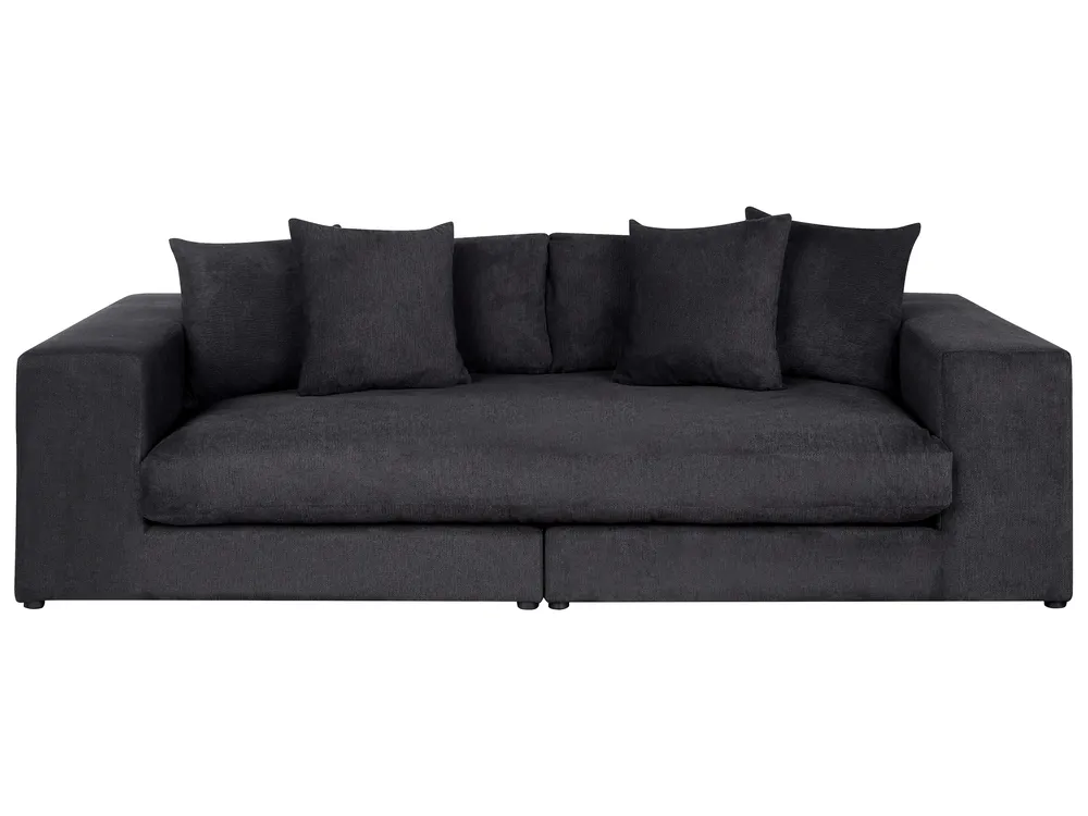 Sofa 3 Seater GLORVIKA Fabric Black