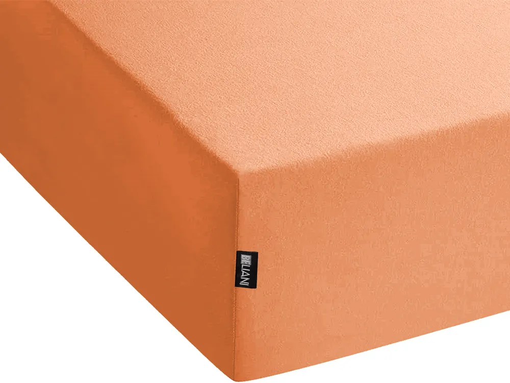 Fitted Sheet JANBU 90 x 200 cm Cotton Orange_845917