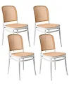 Puutarhatuolisetti 4 kpl PLOSE Valkoinen/beige