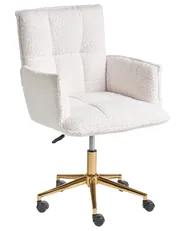 Desk Chair MANULU Boucle White_1065151