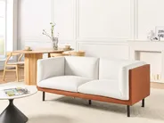 Sofa 2 Seater VORGOD Fabric Off-White_981364