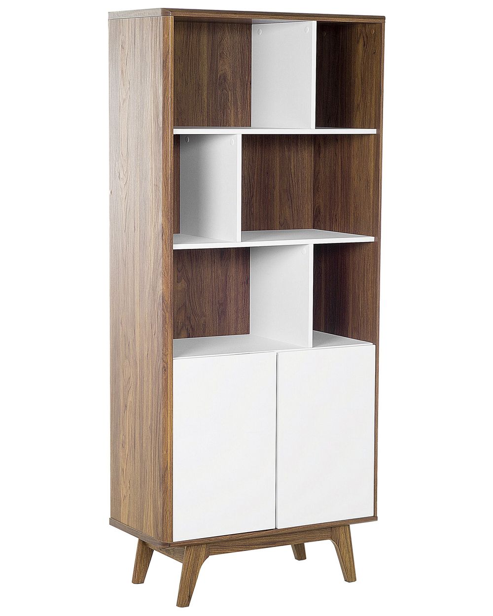 Hylla COLUMBUS 182 cm Brun/ Vit