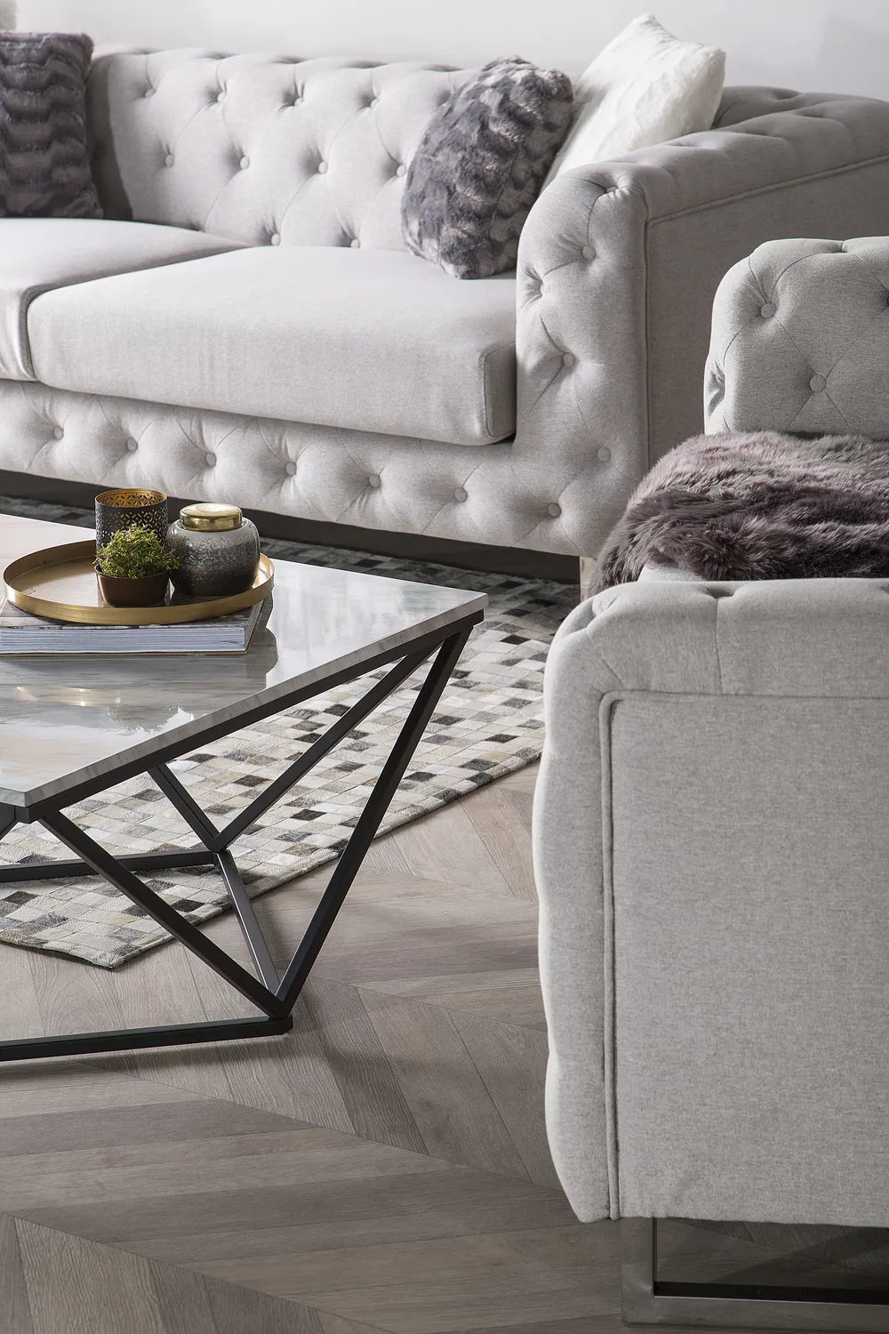 Sofa 2 Seater VISSLAND Fabric Light Beige_706388