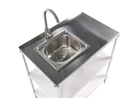 Outdoor Kitchen Island with Sink VILAMA White_973768