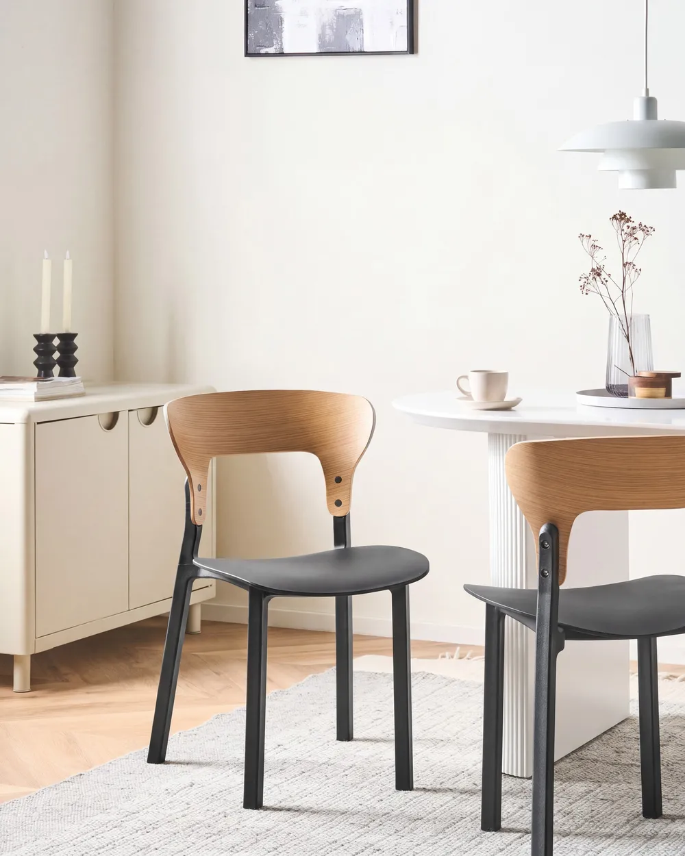 Set of 2 Dining Chairs WALDEN Black