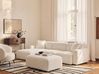 Modular Corner Sofa 3 Seater HEDE with Ottoman Boucle White Right Hand