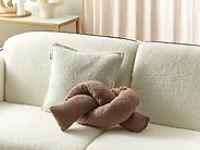 Throw Cushion GLADIOLUS 172 x 14 cm Boucle Brown Solid_1183753