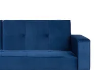Bäddsoffa 3-sits VISNES Sammet Marinblå_730081