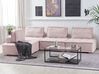 Modular Corner Sofa 4 Seater TIBRO Fabric Pink Right Hand