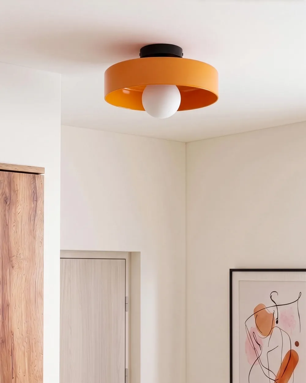 Ceiling Lamp LUGUSE Glass Orange_1074944