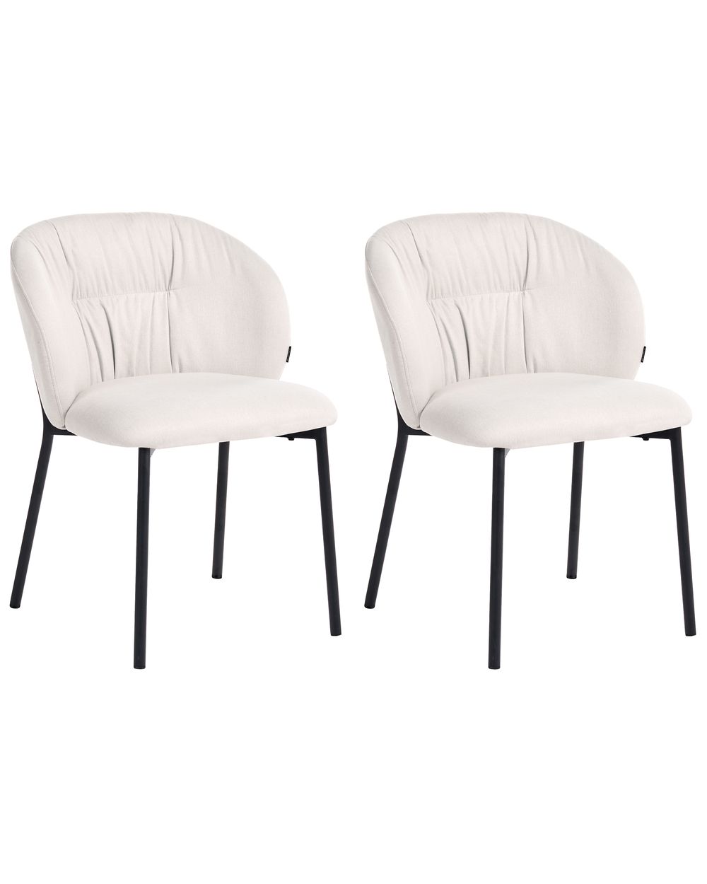 Sett med 2 spisestoler MESA Lys beige