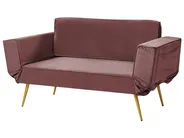 Sofa Bed 2 Seater SAARELA Velvet Pink_932735